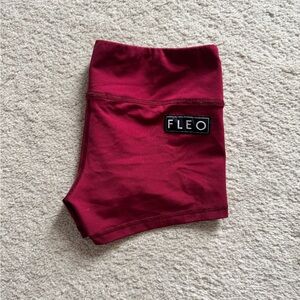 Maroon Fleo Shorts